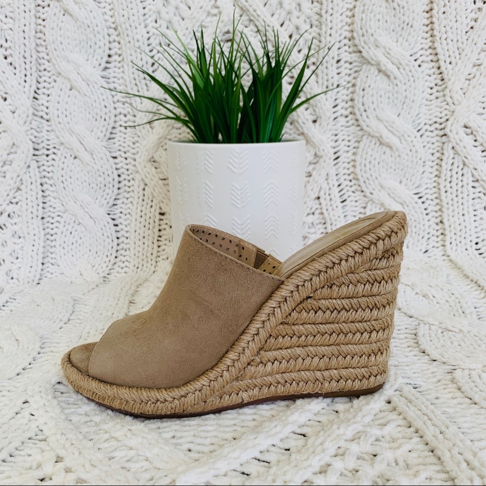 Johnston & Murphy Suede Espadrille Wedges